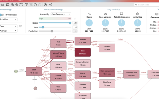 Apromore process mining software interface