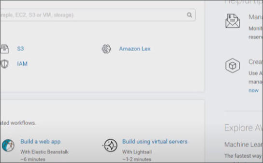 Machine learning and AWS video image